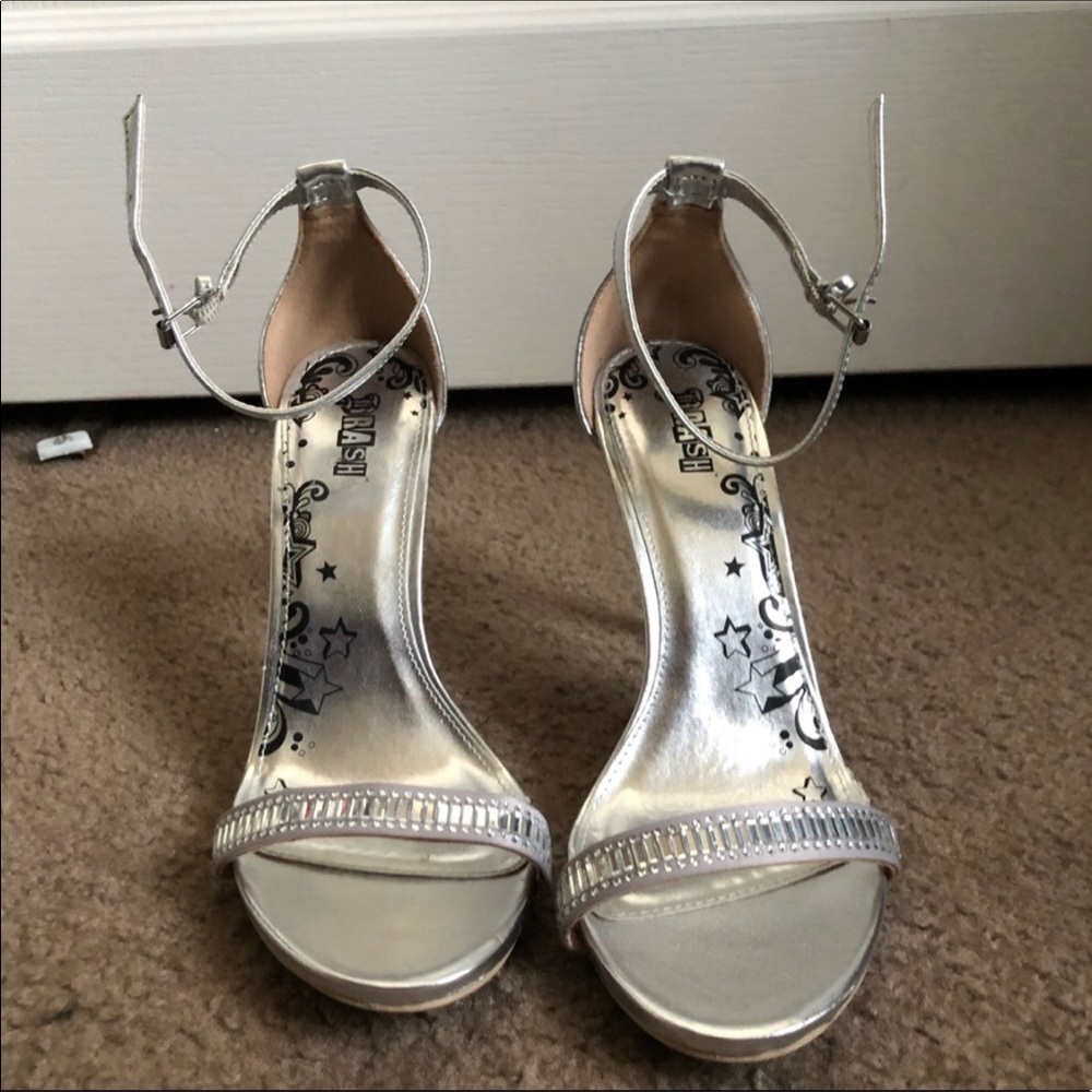Dazzling Silver Stilettos High Heels